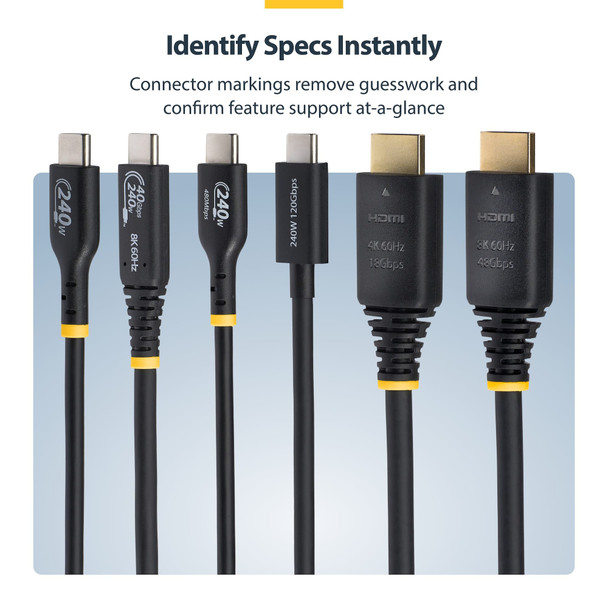 StarTech.com 1m Ultra High Speed HDMI 2.1 Cable, 8K 60Hz/4K 120Hz, 48Gbps, HDR10+, eARC, Black - HDMI21CBL8K601M – image 8