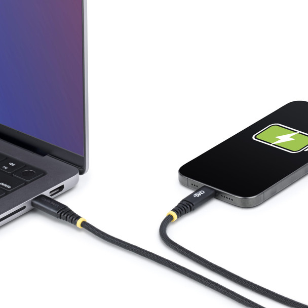 StarTech.com USB-C Charging Cable, 2m, 240W (5A) PD EPR, USB 2.0, Braided Nylon, USB-IF Certified - S2CEPR2MUSBCAB – image 6