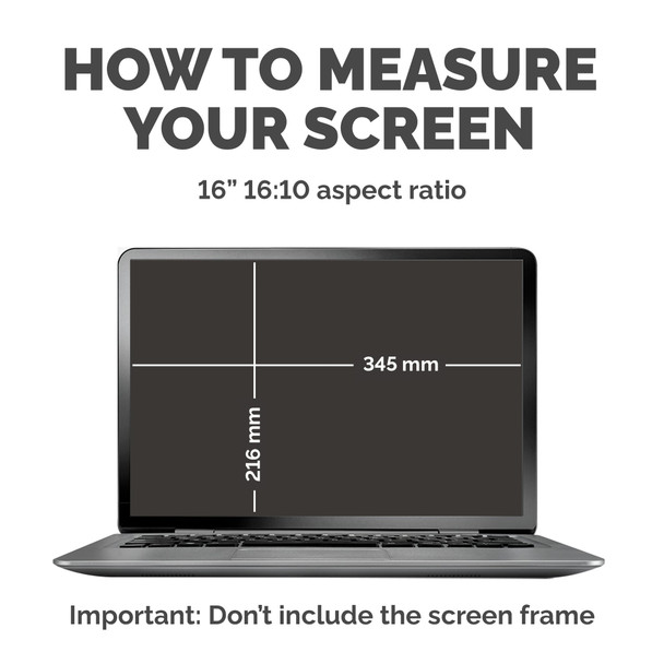 Fellowes PrivaScreen 16" Laptop Privacy Filter, 16:10, Frameless Blackout Filter, Black – image 3