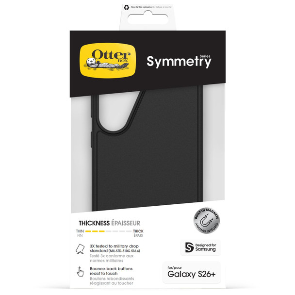 OtterBox Symmetry Series Case with Magnets for Samsung Galaxy S26+, Black - 77-000020 – image 5