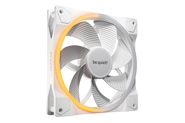 be quiet! Light Wings 140mm PWM Reverse ARGB Case Fan, Rifle Bearing, White - BL135
