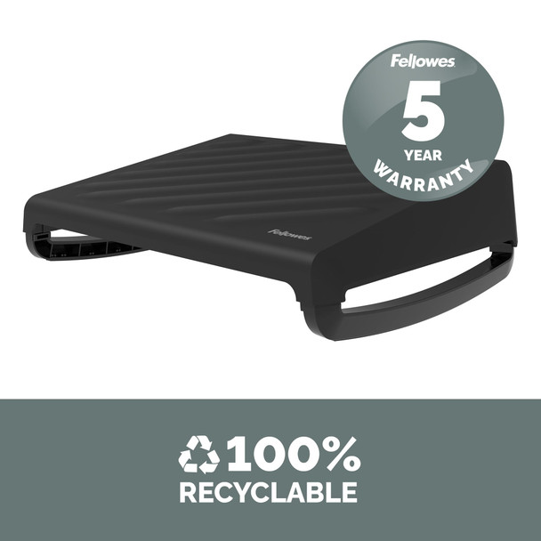 Fellowes Breyta Under-Desk Foot Rest, 3 Heights, 0-18° Tilt, Textured Platform, Black – image 8