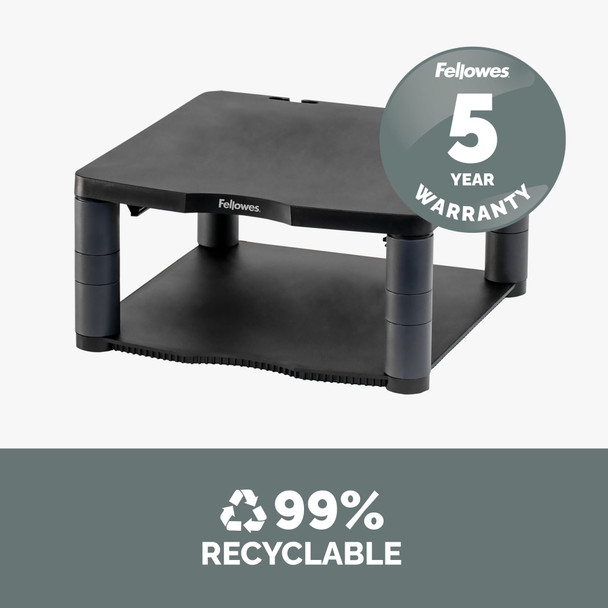 Fellowes Premium Monitor Riser, 5 Height Settings, Up to 36kg, Paper Storage, Graphite - 9169401 – image 8