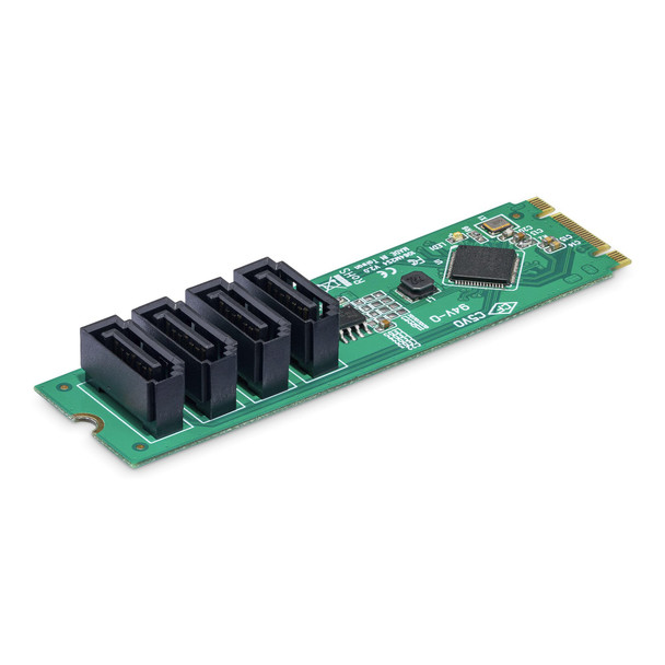 StarTech.com 4-Port M.2 to SATA Adapter Card, PCIe 3.0, ASM1064, 4x SATA 6Gbps - 4PSATAM2ADAPTER – image 2