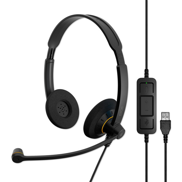EPOS IMPACT SC 60 USB ML Double-Sided USB Headset with In-Line Call Control - 1000551