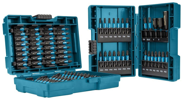 Makita 90-Piece Impact Black Screwdriver Bit Set, 25mm & 50mm Bits, 1/4" Hex - E-03109
