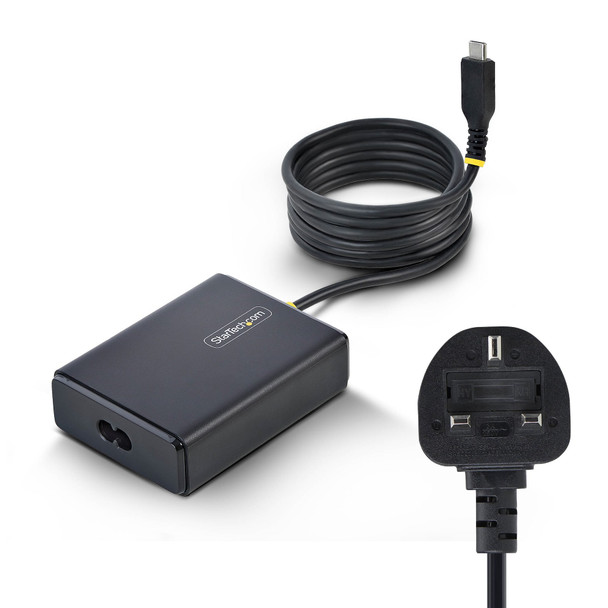 StarTech.com 100W USB-C Laptop Charger, 1.5m Tethered Cable, USB PD 3.0, Black - 1100LUUSBCCHARG