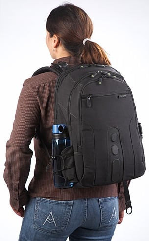 Targus EcoSpruce 15.6in Laptop Backpack, Recycled Fabric, Water-Resistant Base, Black - TBB013EU – image 9