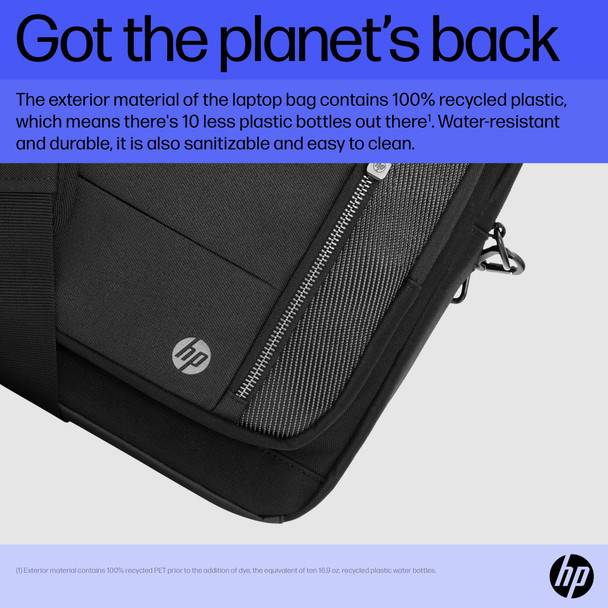 HP Renew Executive 16in Laptop Bag, Expandable, RFID Pocket, Recycled Materials, Black - 6B8Y2AA – image 7