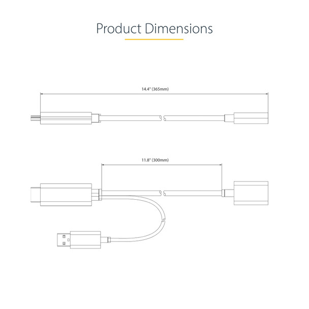 StarTech.com HDMI to DisplayPort Adapter, Active 4K 60Hz, HDR, USB Powered, 30cm Cable - HDMIDISPLAYPT – image 7