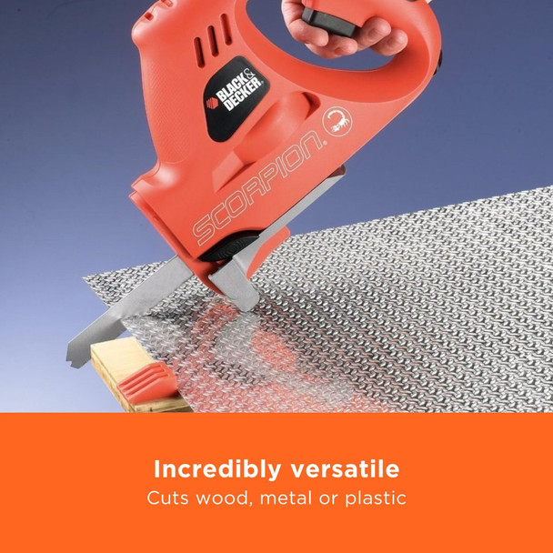 BLACK+DECKER Scorpion 400W Powered Handsaw, Cuts Wood, Metal & Plastic, Jigsaw Function - KS890ECN-GB – image 3