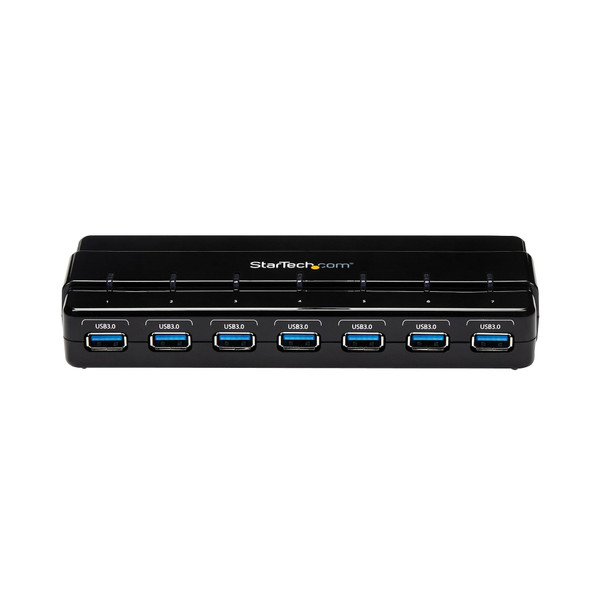 StarTech.com 7-Port USB 3.0 Hub, 5Gbps, Desktop, with Power Adapter, Black - ST7300USB3B – image 2