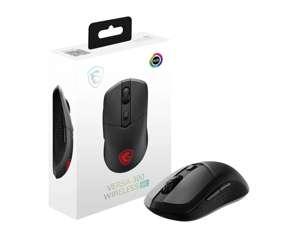 MSI VERSA 300 Wireless 8K Gaming Mouse, 26,000 DPI, 8K Polling, 2.4GHz/Bluetooth/USB, Black – image 5