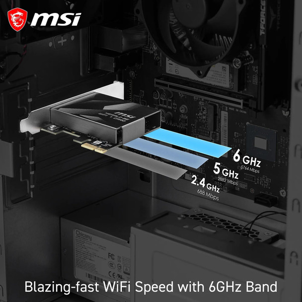 MSI HERALD BE9400 Wi-Fi 7 Tri-Band PCIe Card, Bluetooth 5.4, 320MHz, MLO – image 3