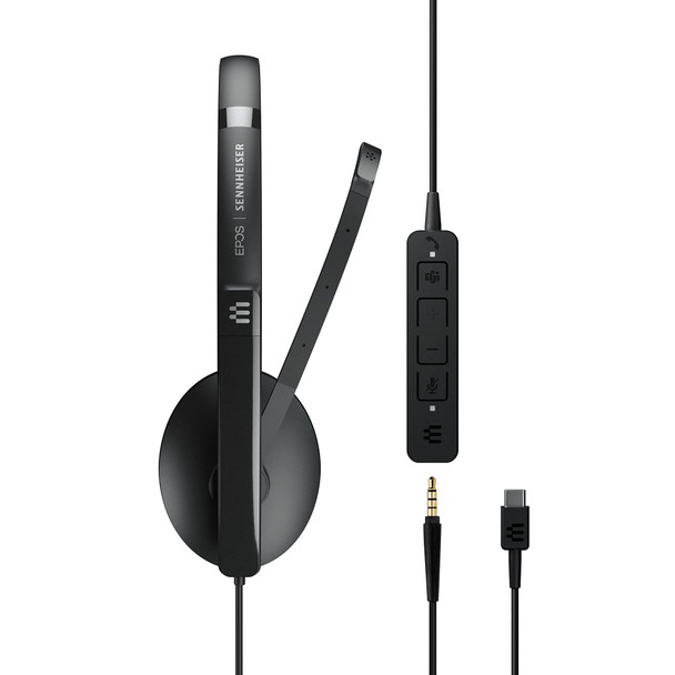 EPOS ADAPT 165T USB-C II On-Ear Wired Headset, USB-C & 3.5mm Jack, Teams Certified, Black - 1000906 – image 6