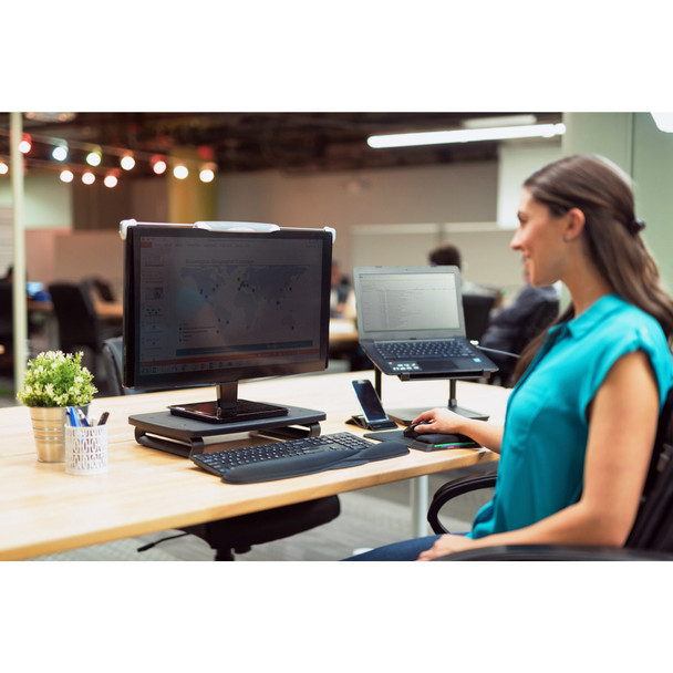 Kensington SmartFit Monitor Stand Plus for Screens up to 24", 3 Height Settings, Black - K52786WW – image 3