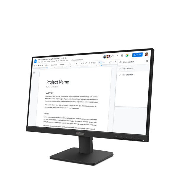 Lenovo ThinkVision S22-4e 21.5 Inch Full HD IPS Monitor, 100Hz, HDMI & VGA, Black - 64CBKAT6UK – image 3