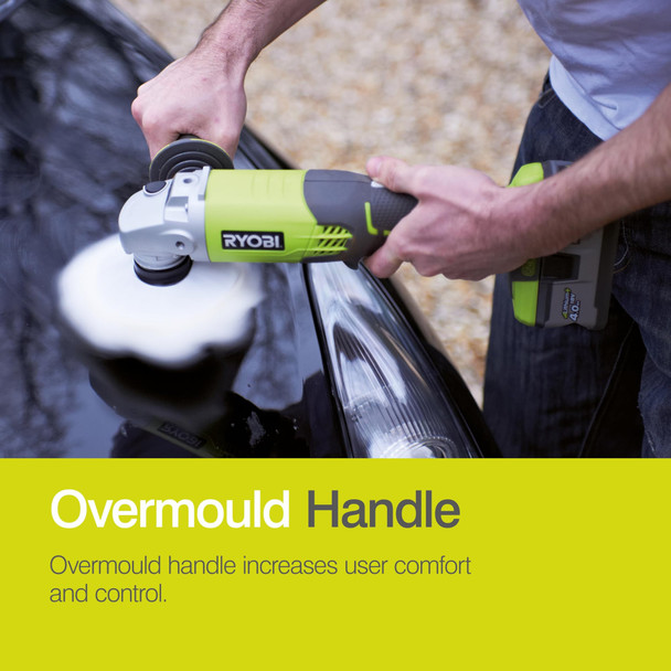 RYOBI 18V ONE+ Cordless Angle Grinder, Tool-Less Guard, 3-Position Handle (Battery & Charger Not Included) - R18AG-0 – image 8