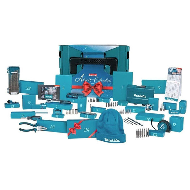 Makita Advent Calendar 2026 Limited Edition, 24 Doors of Tools & Accessories, MAKPAC Type 2 Case - P-84894