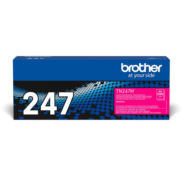 Brother TN-247M High Yield Magenta Toner Cartridge, Up to 2,300 Pages - TN247M