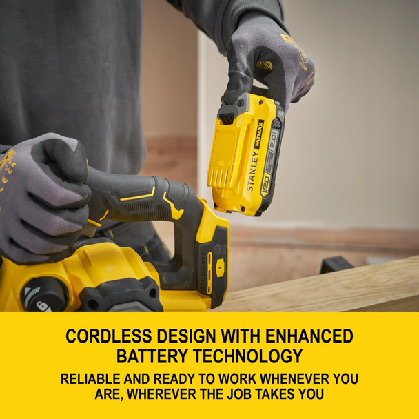 STANLEY FATMAX V20 18V Cordless Brushless Planer, 15,000rpm, 2 Blades (Battery & Charger Not Included) - SFMCW300B-XJ – image 2