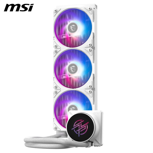 MSI MPG CORELIQUID P22 360 White AIO CPU Liquid Cooler, 2.1" LCD, 3x 120mm ARGB Fans – image 3