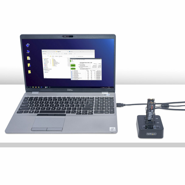 StarTech.com 1:1 Standalone M.2 NVMe Duplicator & Dock, Up to 90GB/min, USB 3.2 20Gbps - M2HDDDPLICATRN1 – image 7