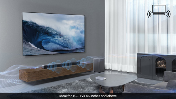 TCL S55HK 2.1 Channel Dolby Atmos Soundbar with Wireless Subwoofer, DTS Virtual:X, HDMI eARC - S55HK – image 6