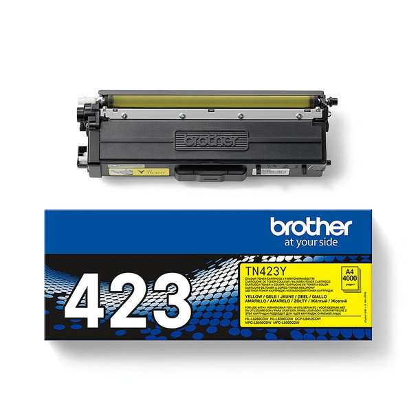 Brother TN-423Y High Yield Toner Cartridge, Yellow, Up to 4,000 Pages, Genuine Brother - TN423Y – image 2