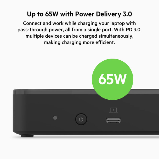 Belkin 14-Port USB-C Triple Display Dock, 2x HDMI, 2x DisplayPort, 65W PD, Gigabit Ethernet - INC003VFBK – image 4