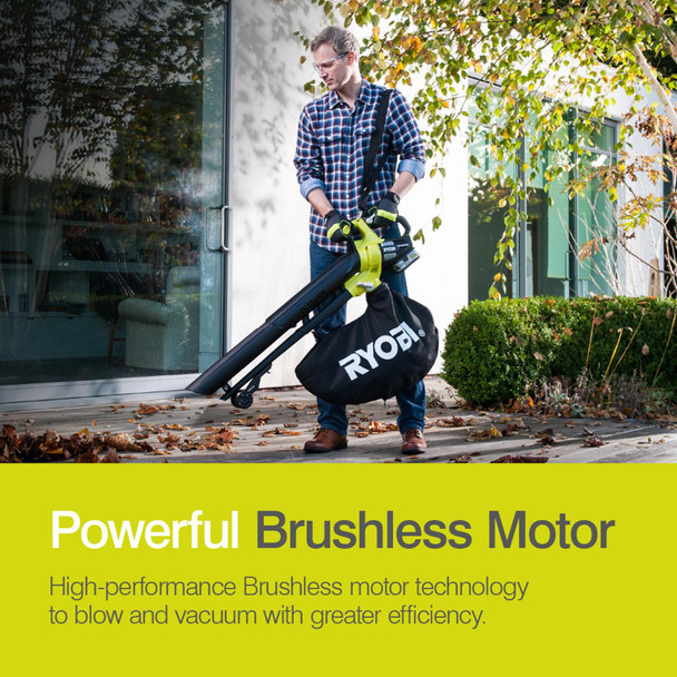 RYOBI 18V ONE+ Brushless Cordless Blower Vac, 10:1 Mulching, 35L Bag (Battery & Charger Not Included) - OBV18 – image 4