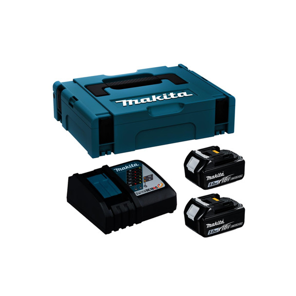 Makita 197803-2 18V LXT Power Source Kit, 2 x 5.0Ah Batteries & DC18RC Charger, Makpac Case - 197803-2