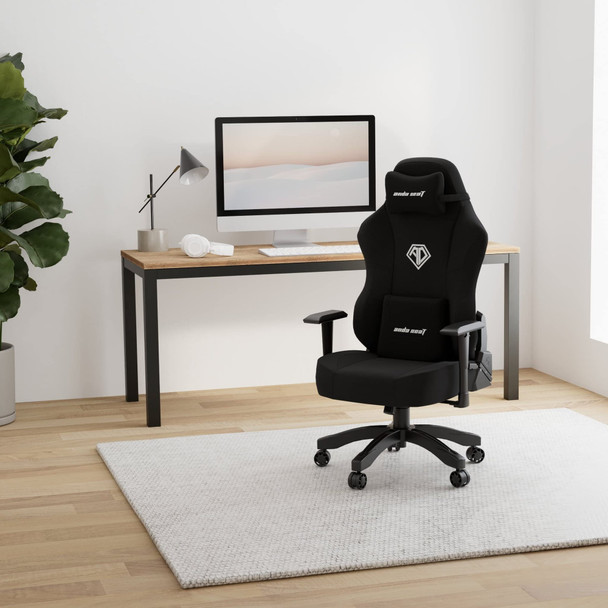 Anda Seat Phantom 3 Premium Gaming Chair, Black Fabric, 2D Armrests, 90-160° Recline - 18Y06BF – image 2