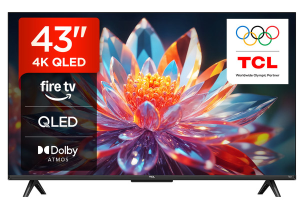 TCL 43T6C 43" QLED 4K HDR Smart Fire TV, Dolby Vision & Atmos, HDR10+, Game Master - 43T6C-UK