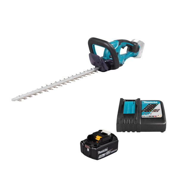 Makita DUH507RT 18V LXT 50cm Cordless Hedge Trimmer, 1 x 5.0Ah Battery & Charger - DUH507RT