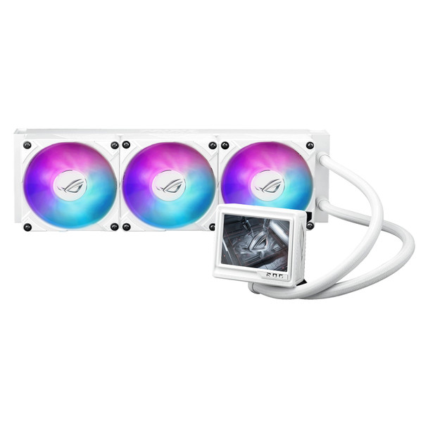 ASUS ROG Ryujin III 360 ARGB Extreme AIO Liquid CPU Cooler, 3.5" LCD, 120mm ARGB Fans, White - 90RC0132-M0EAY0 – image 3