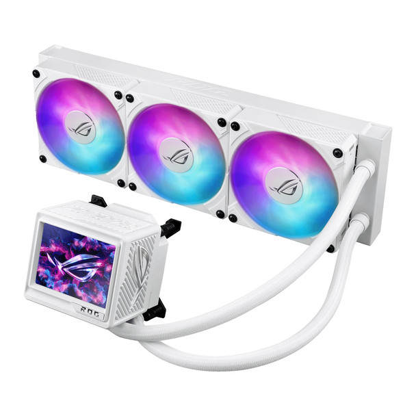 ASUS ROG Ryujin III 360 ARGB Extreme AIO Liquid CPU Cooler, 3.5" LCD, 120mm ARGB Fans, White - 90RC0132-M0EAY0 – image 4