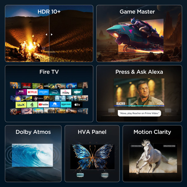 TCL V6D 50" 4K HDR Smart Fire TV, HDR10+, Dolby Atmos, Game Master VRR & ALLM, Black - 50V6D-UK – image 4