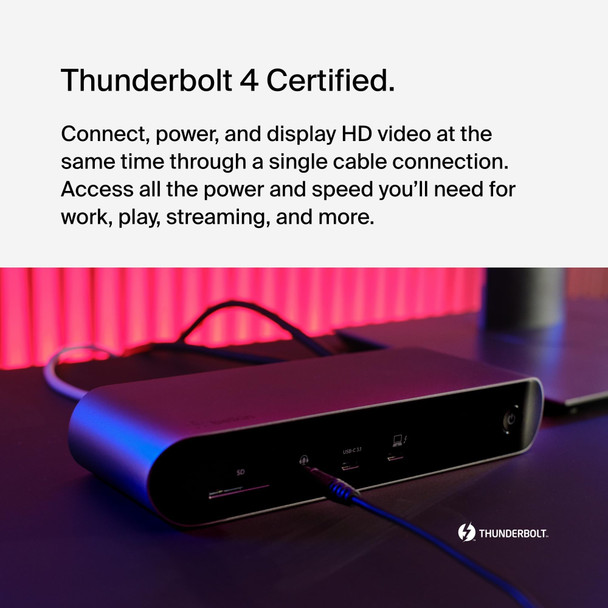 Belkin Thunderbolt 4 Dock Pro, 12 Ports, 90W Power Delivery, Single 8K or Dual 4K Display - INC006VFSGY – image 7