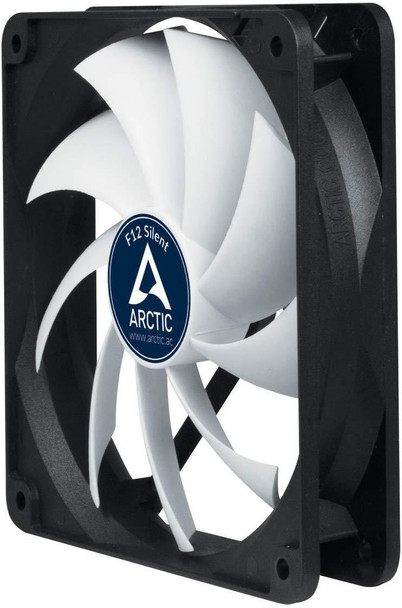 Arctic F12 Silent Ultra-Quiet 120 mm Case Fan Speed: 800 RPM, Black/White