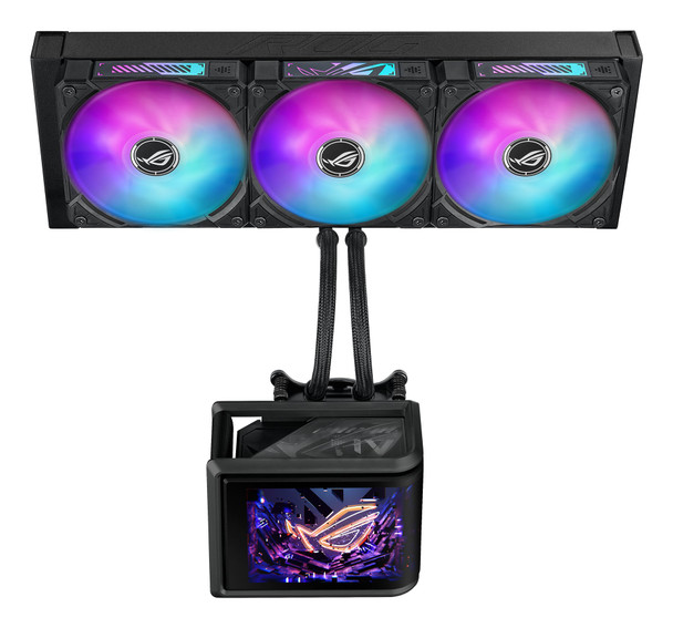 ASUS ROG Ryuo IV SLC 360 ARGB AIO Liquid CPU Cooler, 6.67" AMOLED Display, Black - 90RC0151-B0EAY0 – image 6