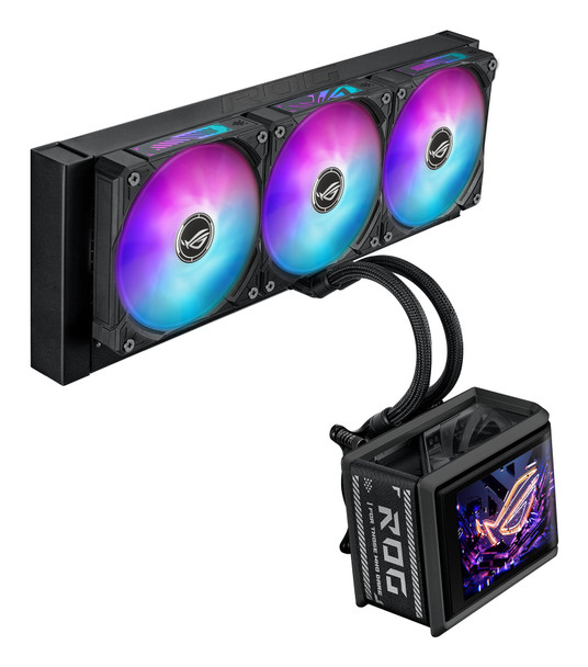 ASUS ROG Ryuo IV SLC 360 ARGB AIO Liquid CPU Cooler, 6.67" AMOLED Display, Black - 90RC0151-B0EAY0 – image 11