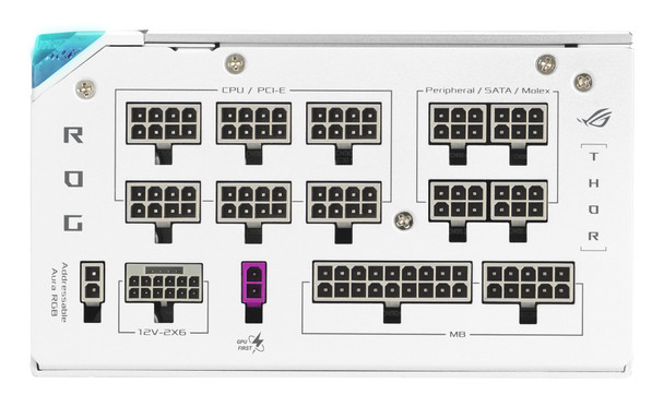 ASUS ROG Thor 1200W Platinum III ATX 3.1 Power Supply, 80 PLUS Platinum, OLED Display, White - 90YE00V9-B0NA00 – image 5
