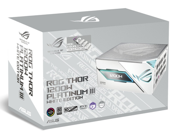 ASUS ROG Thor 1200W Platinum III ATX 3.1 Power Supply, 80 PLUS Platinum, OLED Display, White - 90YE00V9-B0NA00 – image 10