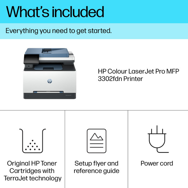 HP Color LaserJet Pro MFP 3302fdn A4 Colour Laser 4-in-1 Printer, 25ppm, Duplex, Fax - 499Q7F#B19 – image 8