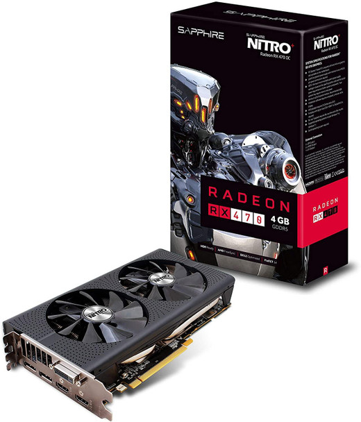 Sapphire Radeon RX 470 Nitro, 4GB GDDR5, DVI-D/ HDMI/ DP, PCI-E Graphics Card