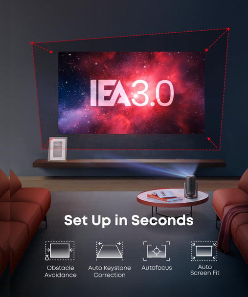 Anker NEBULA Capsule 3 1080p Mini Projector with Stand, Google TV, Netflix, 200 ANSI Lumens - N2425212 – image 5