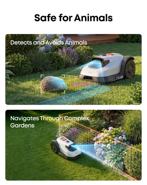 eufy C15 Robot Lawn Mower, Wire-Free Vision Navigation, 500 m² Coverage, with Garage - T280BVA1 – image 5
