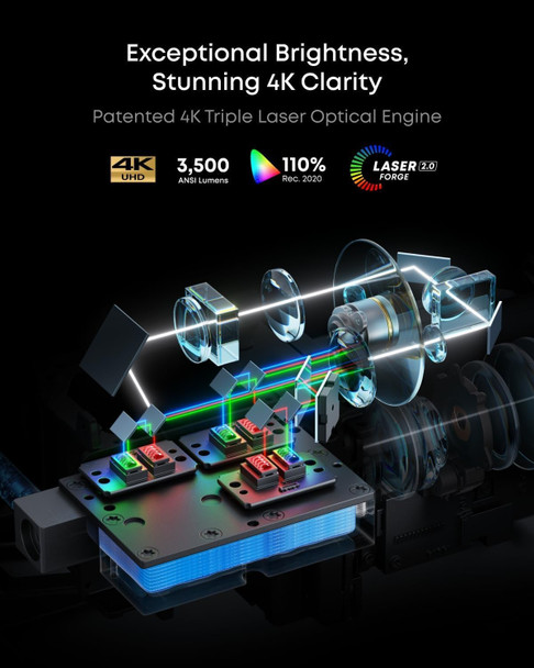 Anker NEBULA X1 4K Triple Laser Projector, 3,500 ANSI Lumens, Dolby Vision, Google TV, Black - D23512F1 – image 2