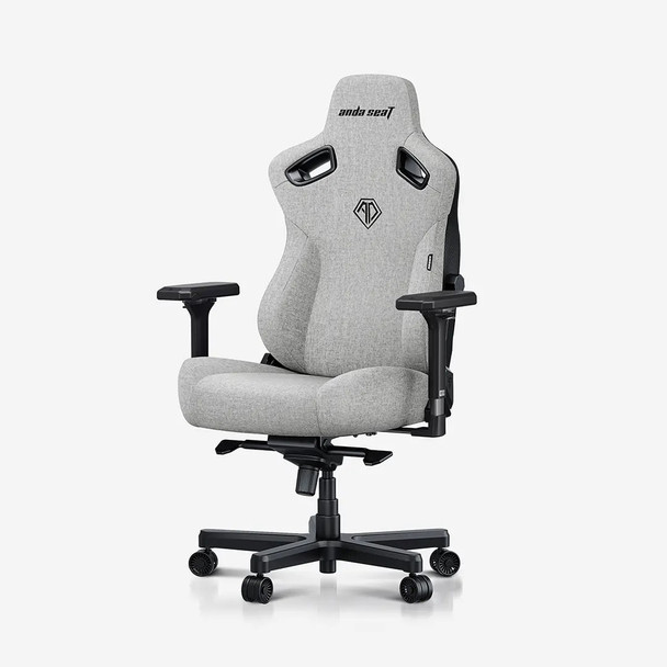 AndaSeat Kaiser 3 Premium Gaming Chair, XL Size, Grey Linen Fabric, 4D Armrests, Magnetic Head Pillow - 12YDCXL01GPVF